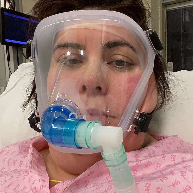 Mother-of-two Monica Almeida (pictured), 37, from Gainsborough, Lincolnshire, was just three days away from having her ventilator turned off